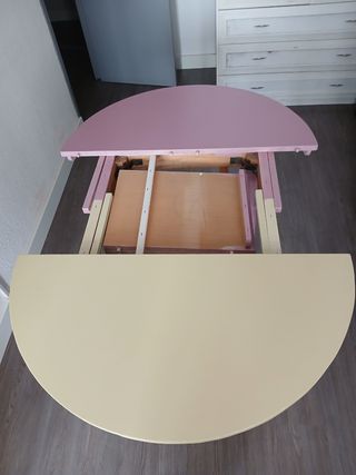 Mesa comedor extensible bicolor