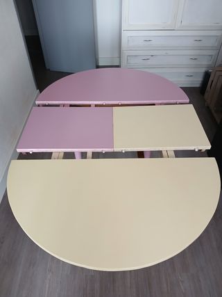 Mesa comedor extensible bicolor
