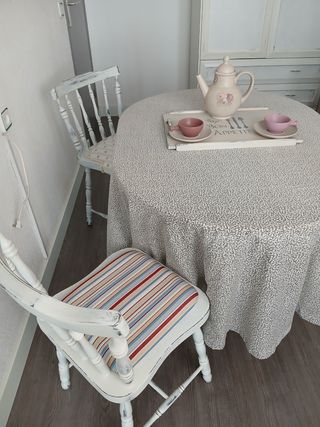 Mesa comedor extensible bicolor