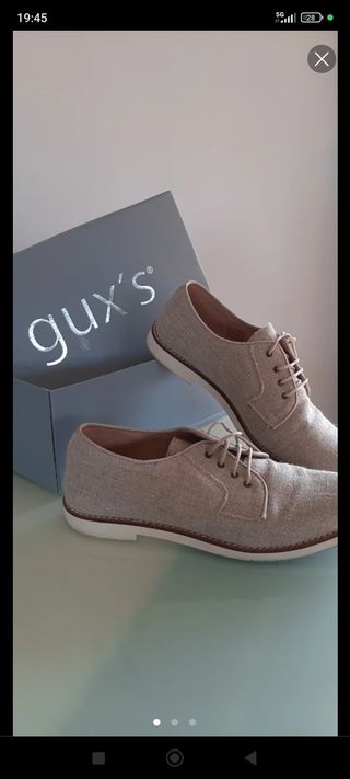 Zapatos gux's niño comunión beige