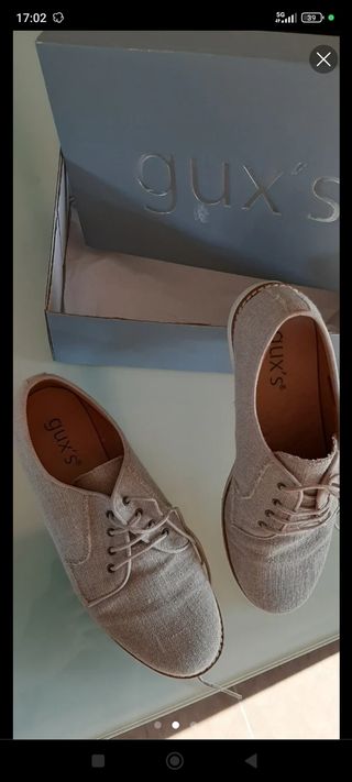 Zapatos gux's niño comunión beige