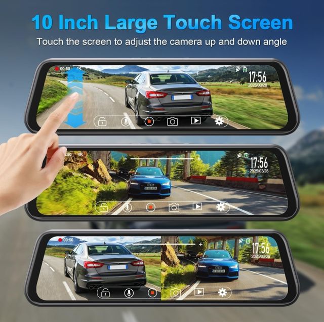 Dashcam coche retrovisor 4k