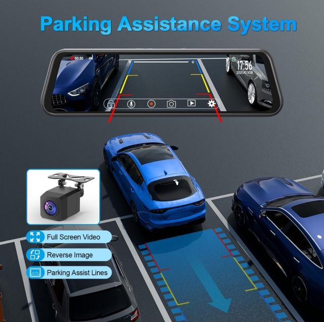 Dashcam coche retrovisor 4k