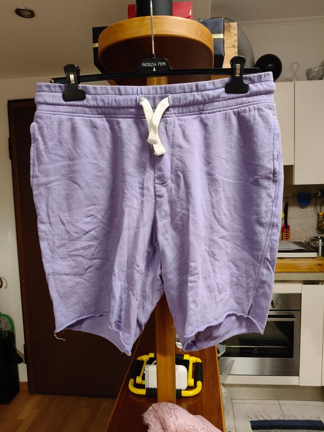Pantaloncini in cotone lilla Alcott