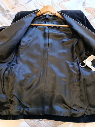 Americana Zara terciopelo negra - Talla S