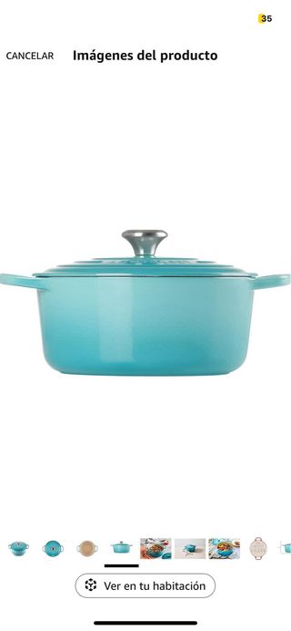 Le Creuset Colección Signature Hierro Fundido Cacerola Redonda Azul Caribe 26 cm