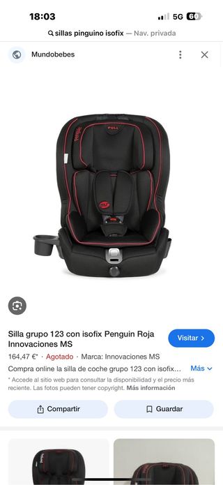 Sillas infantil para coches con isofix
