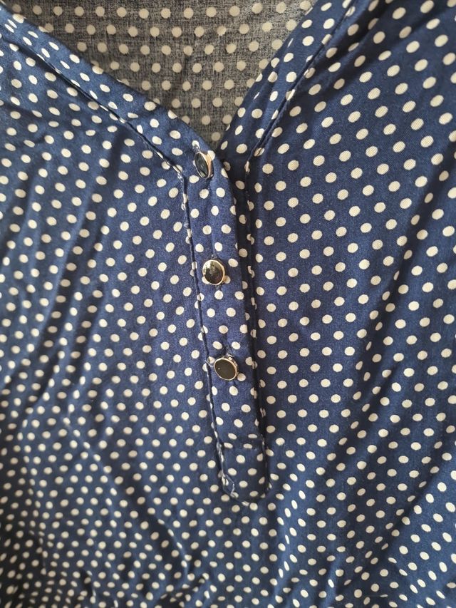 Camisa Menglu lunares azul - Talla 9