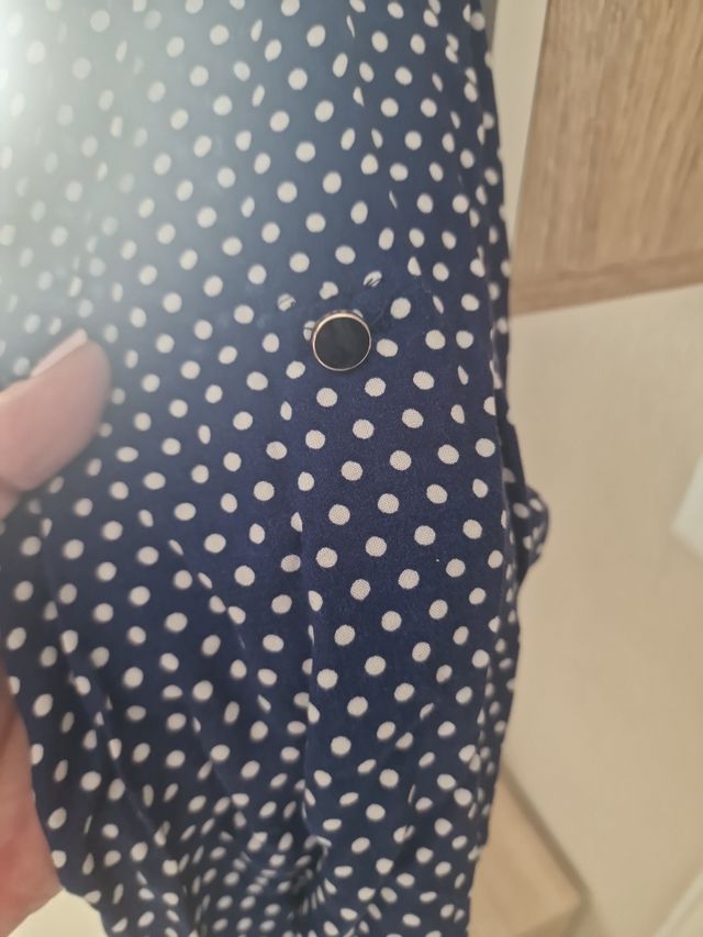 Camisa Menglu lunares azul - Talla 9