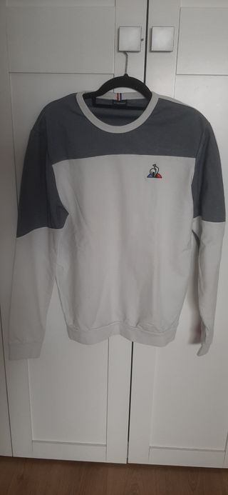 Sudadera Le Coq Sportif M Gris-Blanco