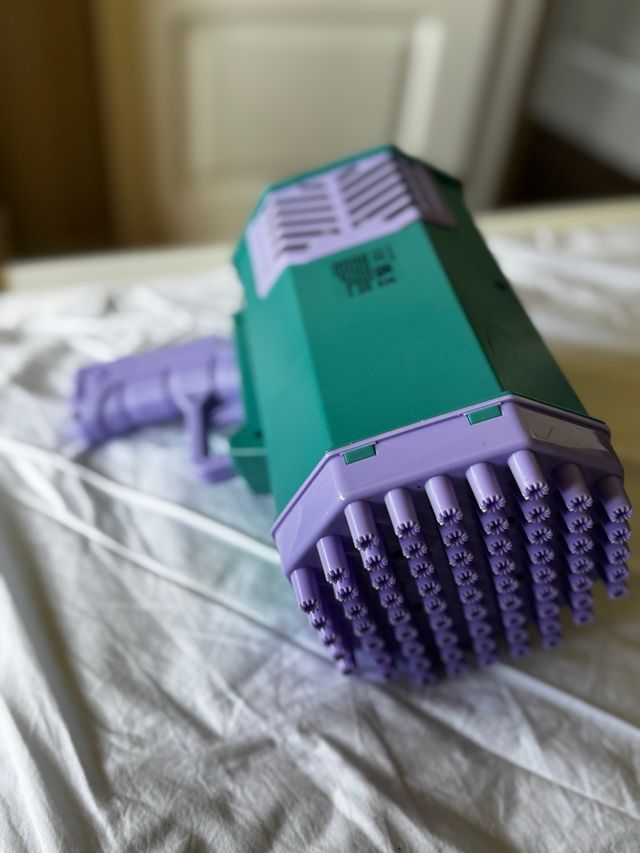 Súper pistola de pompas de jabón