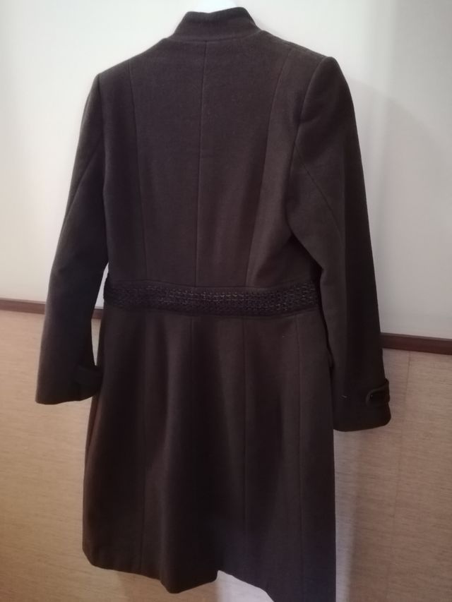 Abrigo paño invierno marrón