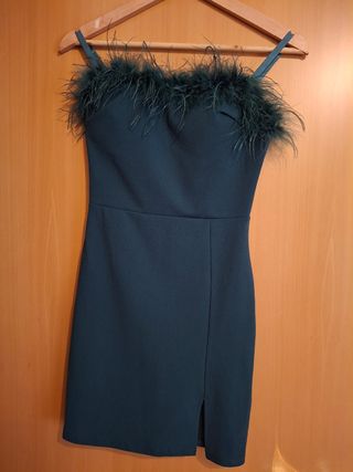 Vestido corto verde fiesta