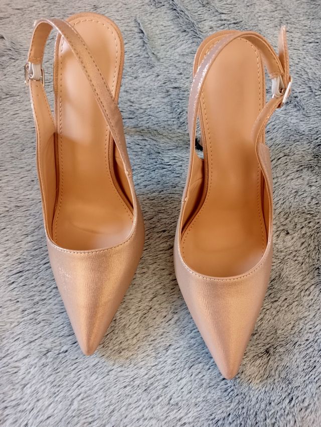 Zapatos dorados mujer -talla 37