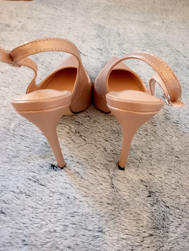 Zapatos dorados mujer -talla 37
