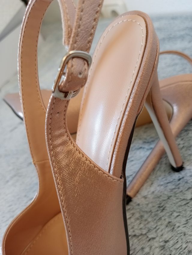 Zapatos dorados mujer -talla 37