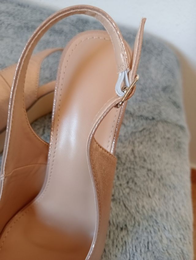 Zapatos dorados mujer -talla 37