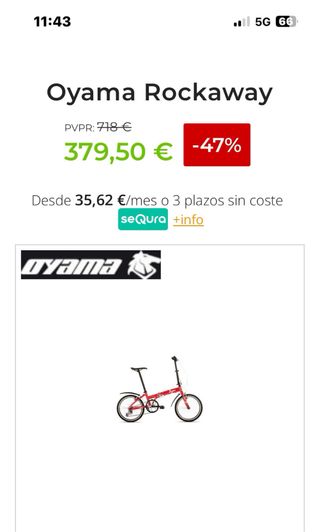 Oyama Rockaway Plegable - Bicicleta