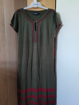 Vestido punto Tintoretto manga corta