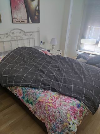 Funda nórdica cama de 90 gris/blanca reversible 