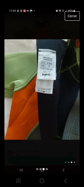 Traje neopreno niño 8 años