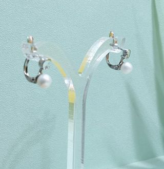 Pendientes de oro blanco 18k