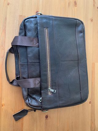 Maletín de Negocios de Cuero Genuino para Hombre