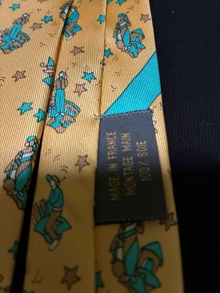 Corbata Mostaza de lis años 90