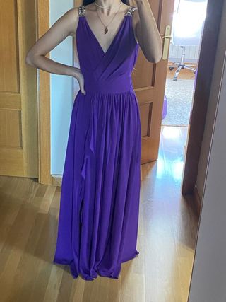 Vestido fiesta Morgan color morado