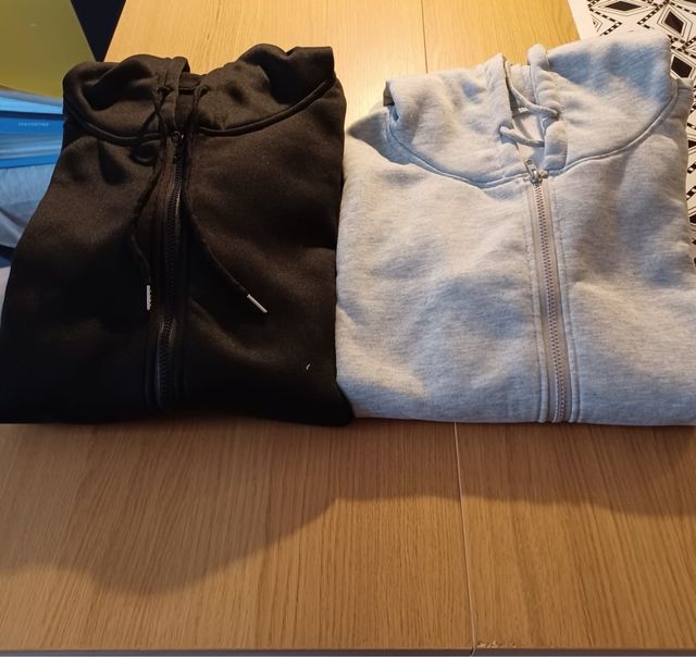 Felpe con cappuccio - nere e grigie