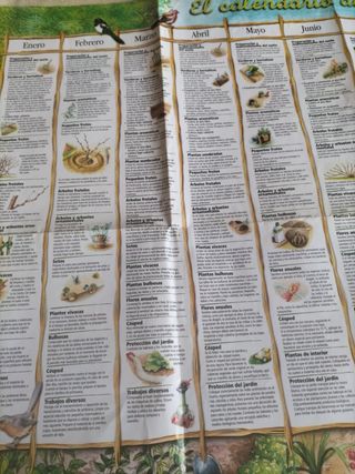 58 fichas de jardinería y calendario del hortelano