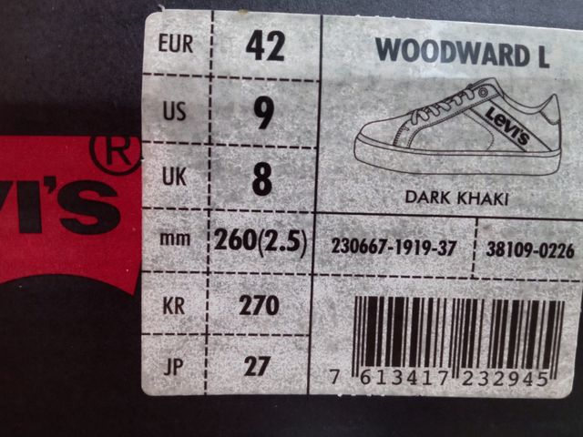 Zapatillas Levis Woodward L Talla 42