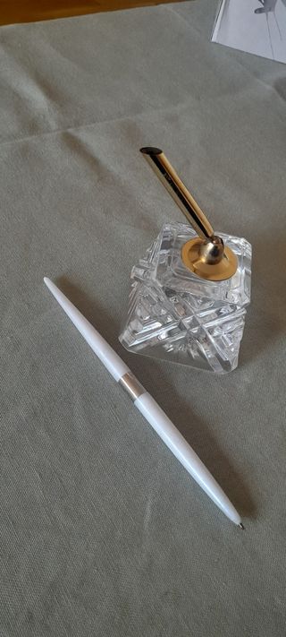 MONTEGRAPPA BOLIGRAFO Y SOPORTE CRISTAL BOHEMIA
