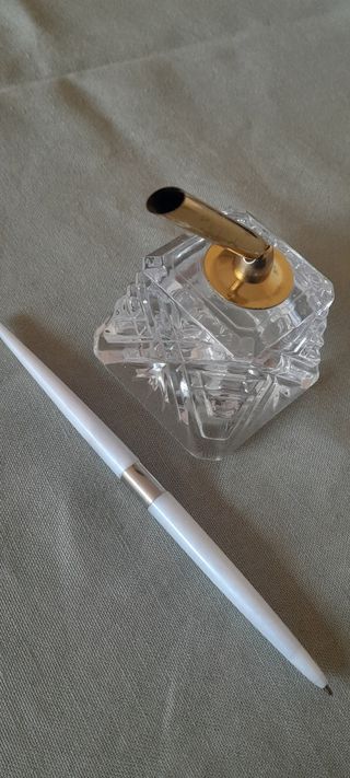MONTEGRAPPA BOLIGRAFO Y SOPORTE CRISTAL BOHEMIA