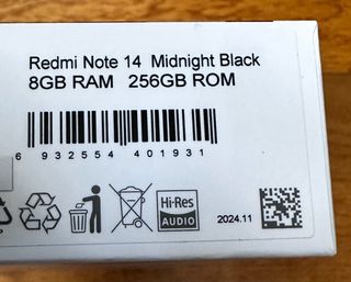 Xiaomi Redmi Note 14 8GB+256GB - Negro