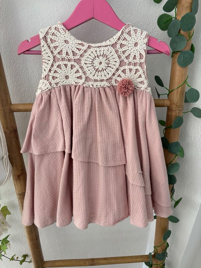 Vestido niña Marta y Paula - crochet