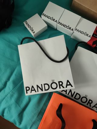 Bolsas y cajas de joyería variada, Tous y Pandora