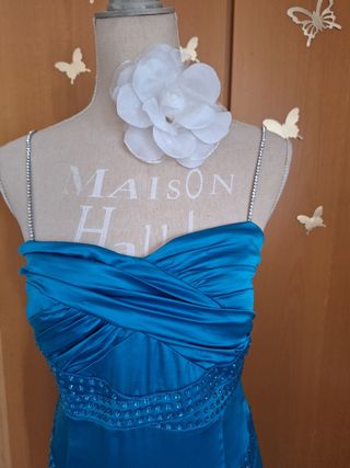 Vestido fiesta invitada corto vintage y2k pedrería