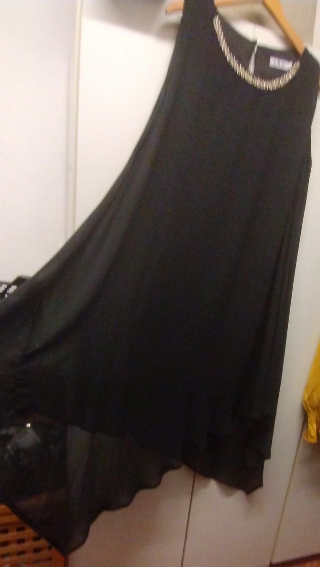 Vestido negro fiesta -  Talla 4 XL