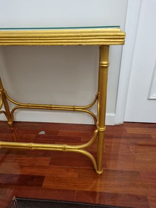 Conjunto mesa de entrada 2 pzas  estilo Fornasetti