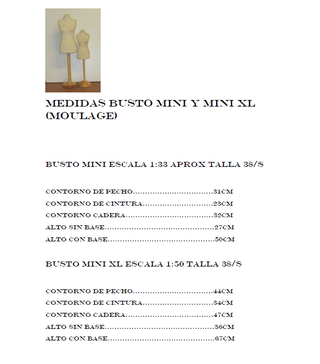 MANIQUI DE COSTURA EN MINIATURA COLOR CRUDO