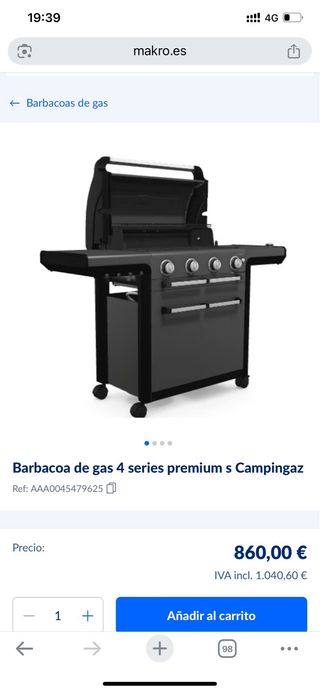 Barbacoa de gas 4 series premium s Campingaz