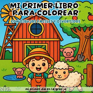 Libro para colorear para los peques granja