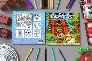 Libro para colorear para los peques granja
