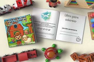 Libro para colorear para los peques granja