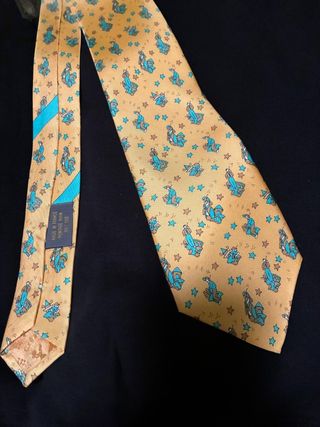 Corbata Amarilla con estampado