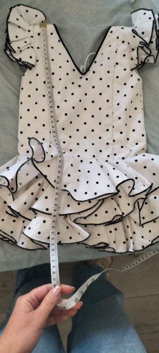 Traje Flamenca niña - lunares Medidas en la fotos