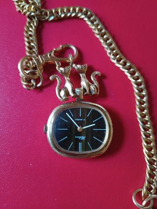 Reloj Colgante Gato Vintage