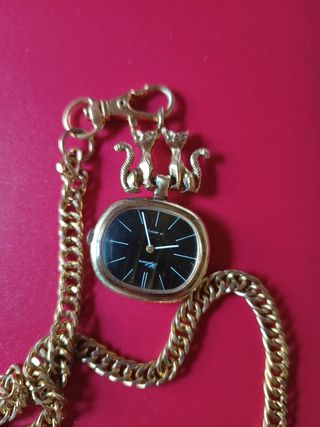 Reloj Colgante Gato Vintage