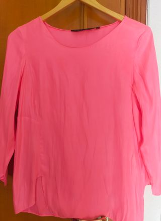 Blusa Zara color coral talla S